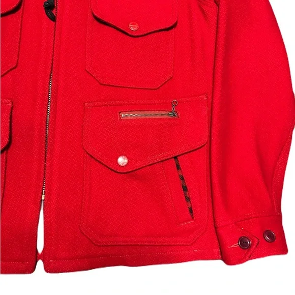 Vintage Polo Ralph Lauren Wool Mackinaw Cruiser Ski Togs Jacket Red Men’s Medium - Picture 4 of 12